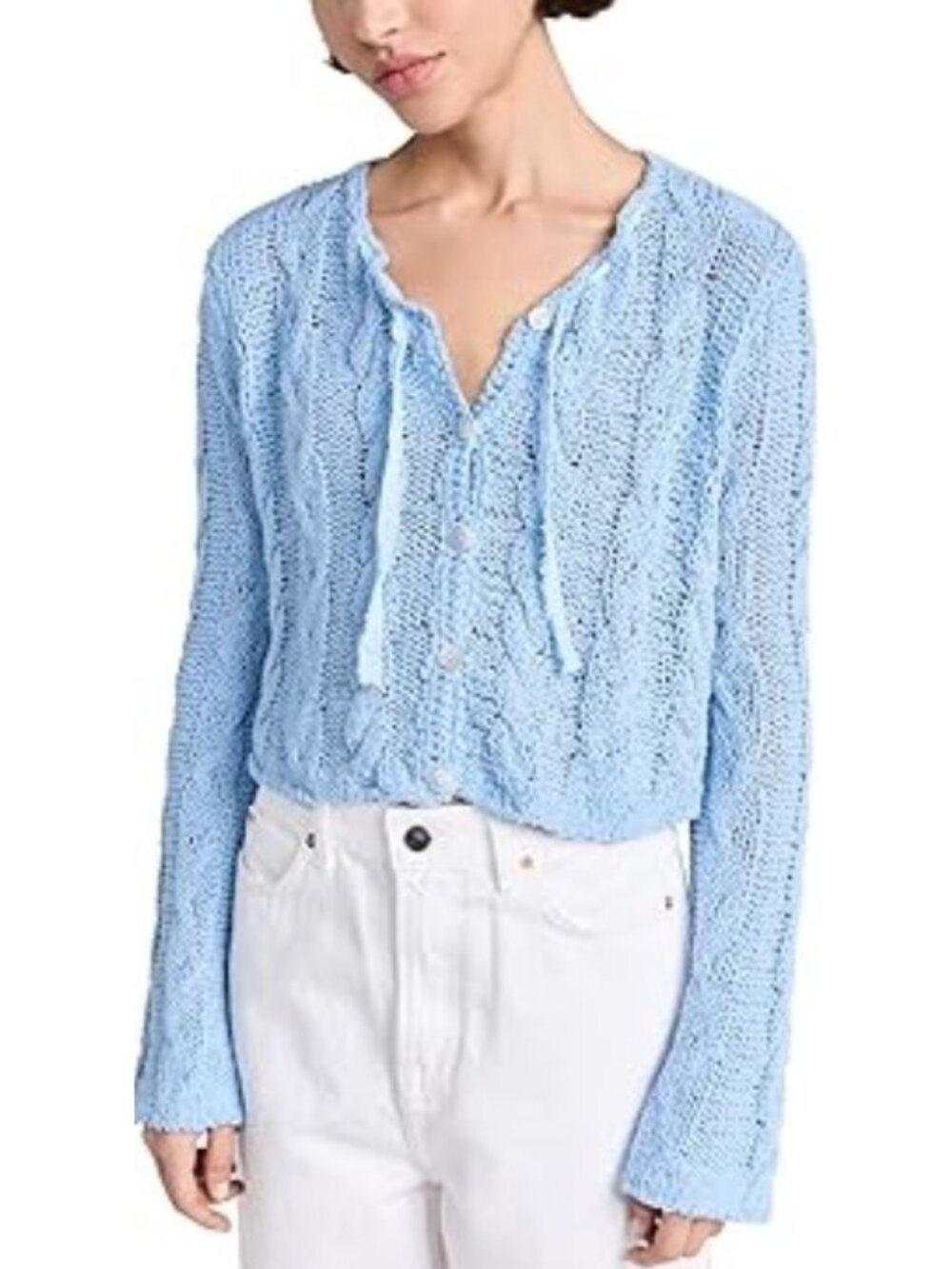 Free People Robyn Cardigan Blue Bell Size L